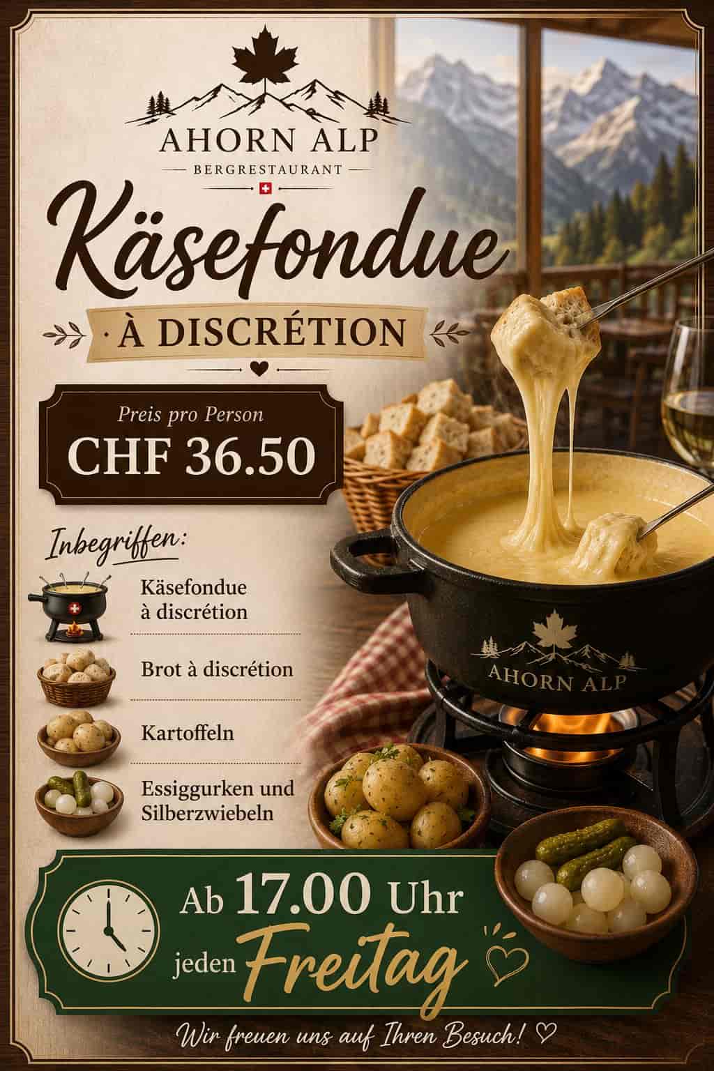 Ab Oktober 2026 Fondueplausch