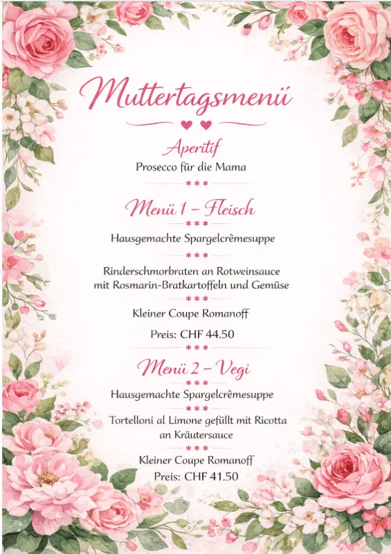 Muttertagsmenü